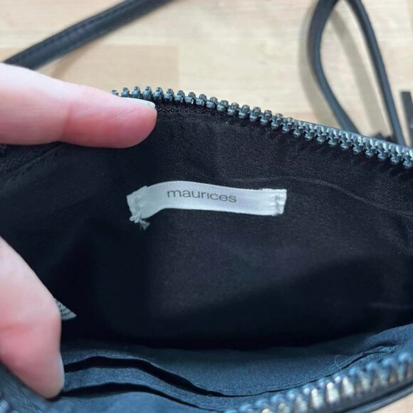 Maurices Black Solid Stadium Event Zipper Crossbody Bag 👜 - Picture 5 of 11